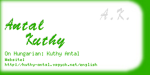 antal kuthy business card